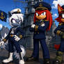 Tangle, knuckles and Gadget sailors