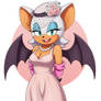 Rouge the Bat dress matte pink