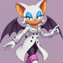 Rouge the Bat dressed in a white trench coat