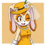 Cream the Rabbit wearing a yellow dress