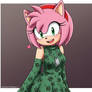 Amy Rose with dress green