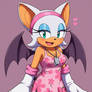 Rouge the Bat dressed in pink
