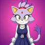 Blaze the Cat dark blue dress