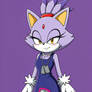 Blaze the Cat dark purple dress