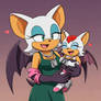 Rouge the Bat with her daughter