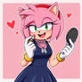 Amy rose putting on makeup