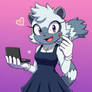 Tangle the Lemur putting on makeup