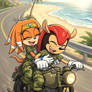 Mighty and Tikal military romance motorcycle ride