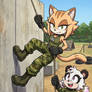 Mia and Mei military training