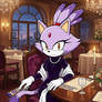 Blaze the Cat elegant dinner