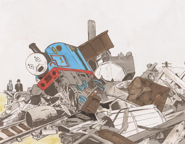 thomas the train wreck by b1nman on DeviantArt