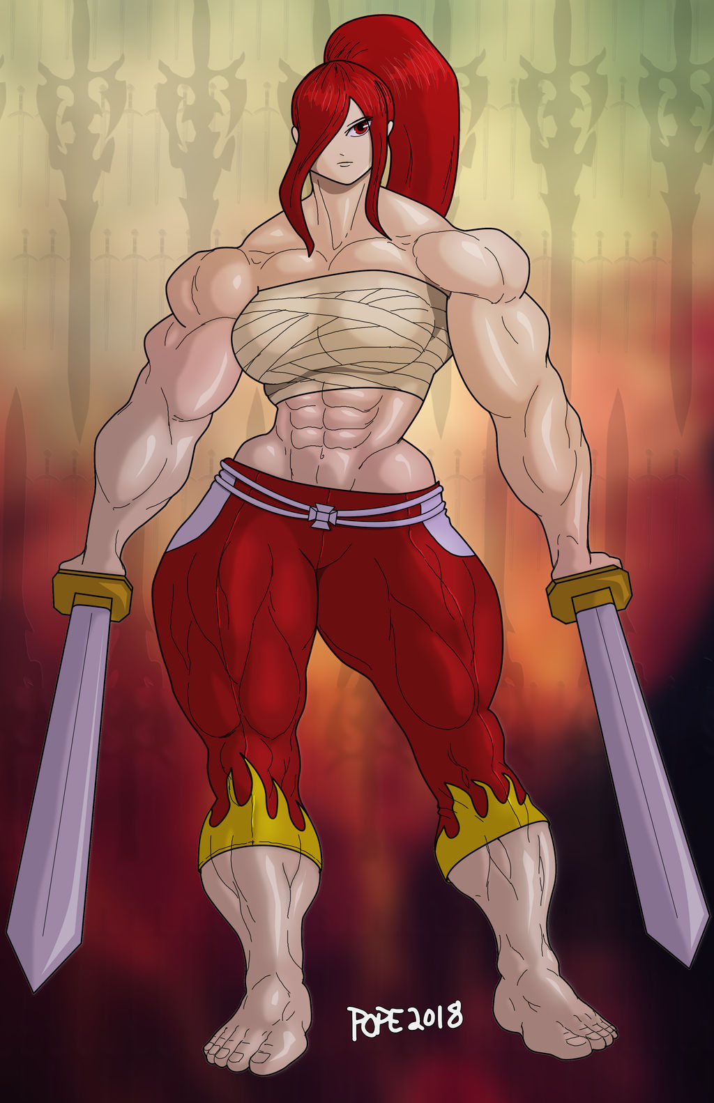 Buff anime girl by hulkdaddyg on DeviantArt
