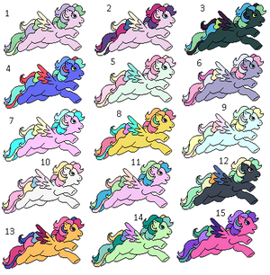 3pts pixel ponies