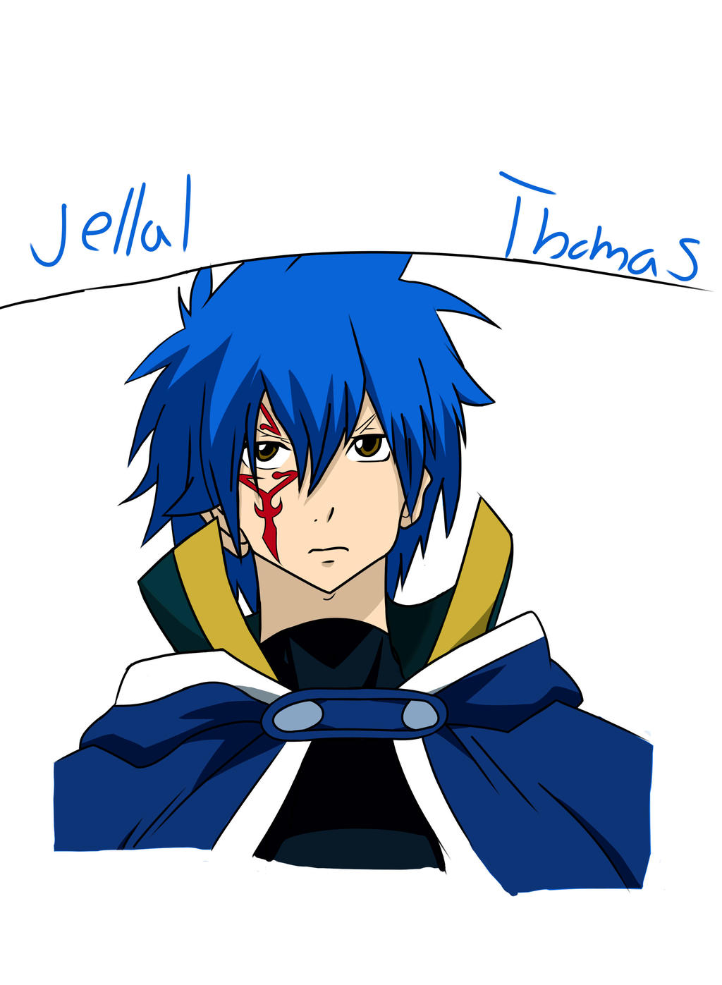 Jellal from fairy tail colored