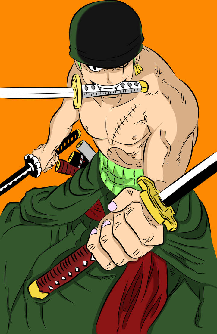 Roronoa Zoro New World Colored Lineart By Soocatart On Deviantart