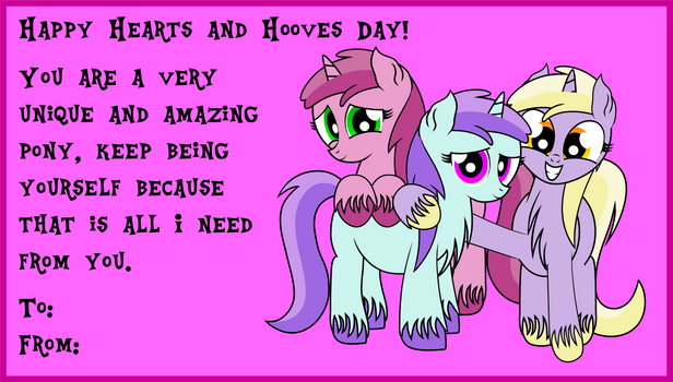 Happy Heart's and Hooves Day Card