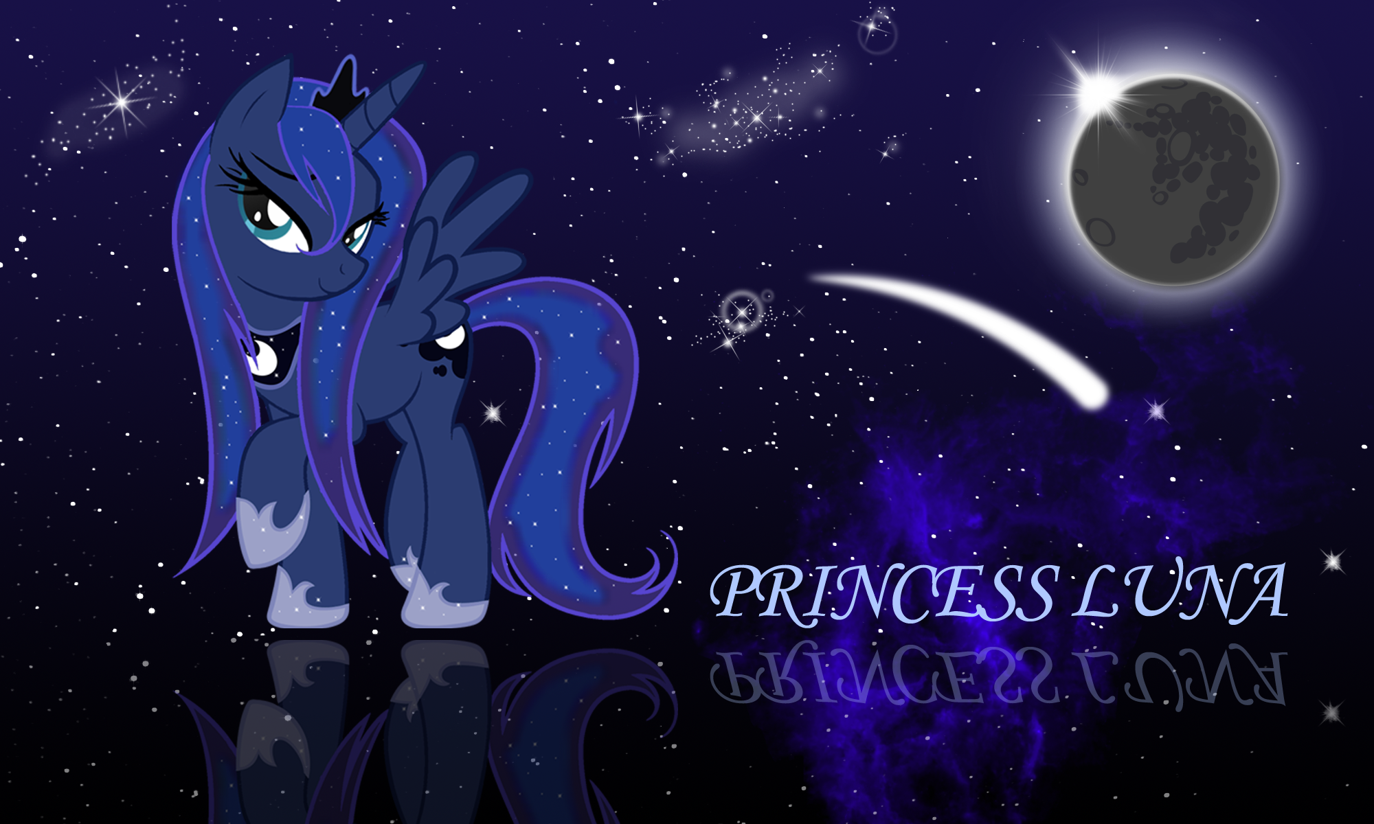 Wet Princess Luna wallpaper