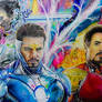 Draw Superior Iron man Tom Cruise and RDJ Iron man