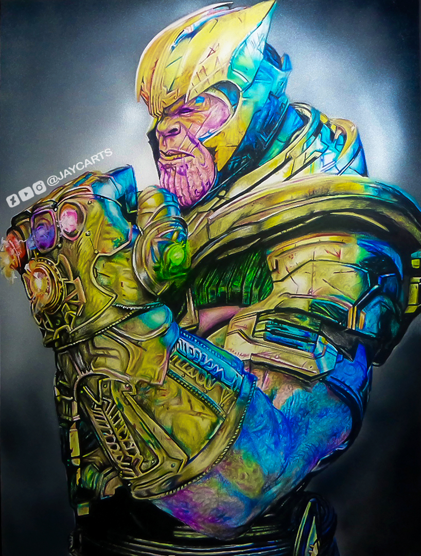 Drawing of Thanos with Infinity Gauntlet by Jaycarts on DeviantArt Drawing of Thanos with Infinity Gauntlet by Jaycarts on DeviantArt