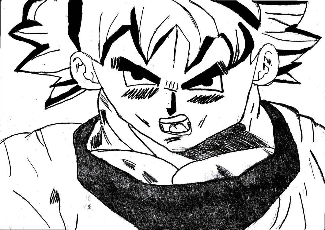 Goku Black And White by magymagy on DeviantArt