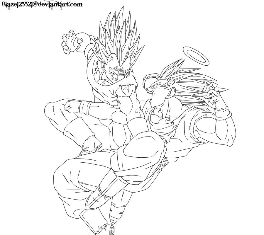 Dragon Ball Z Goku vs Vegeta Coloring Pages - Get Coloring Pages