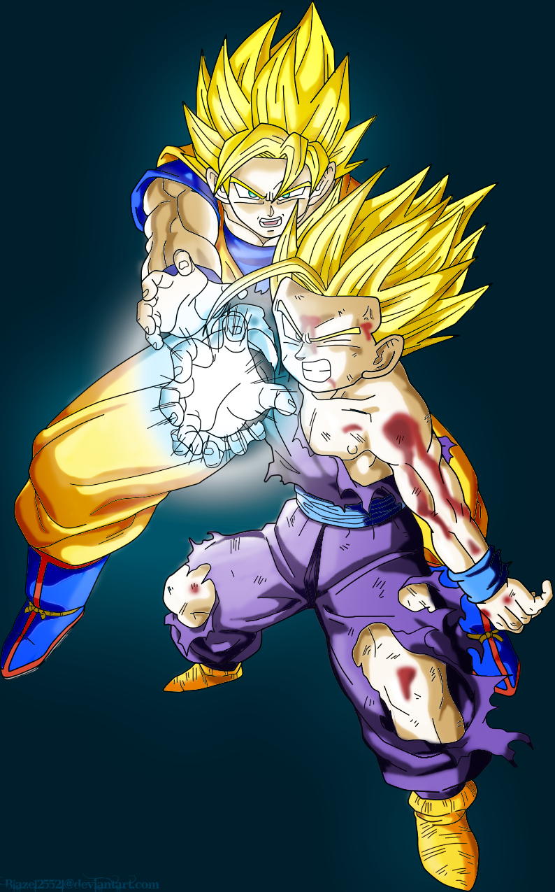 Download Gohan Super Saiyan 2 Kamehameha Wave Wallpaper