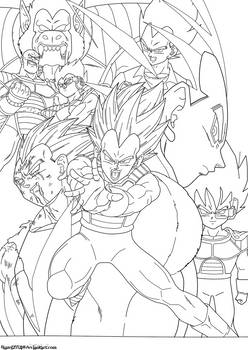 The Legend of Vegeta Lineart