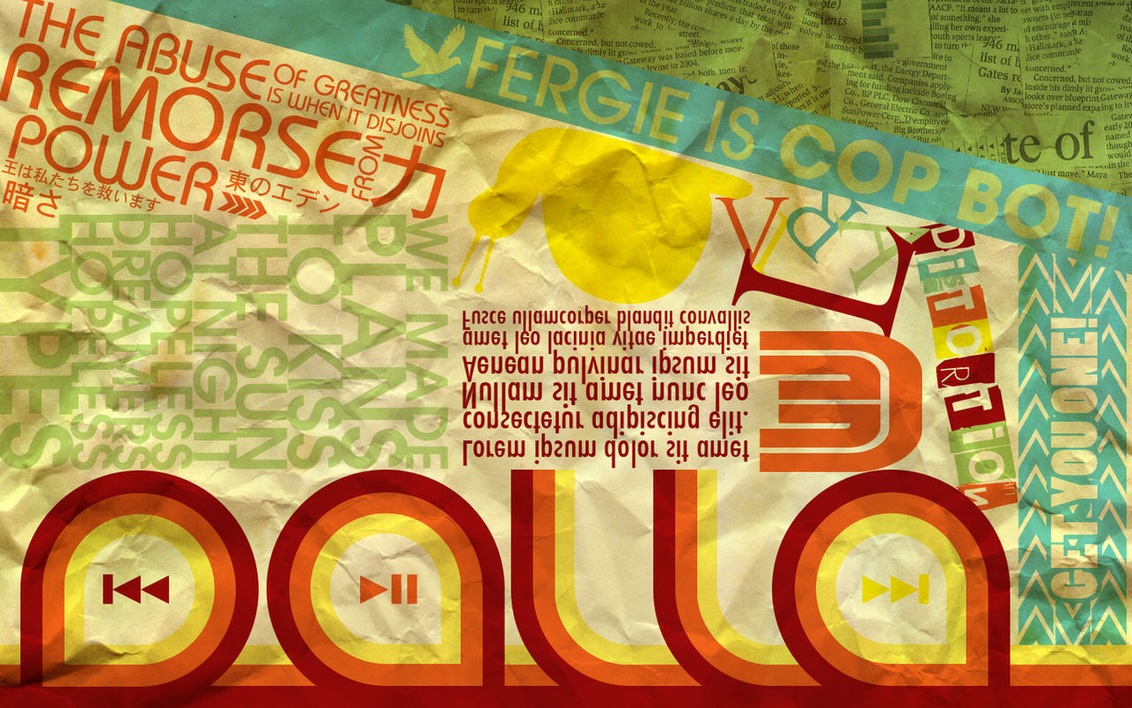 Vector Typography Wallpaper by dalla-kun