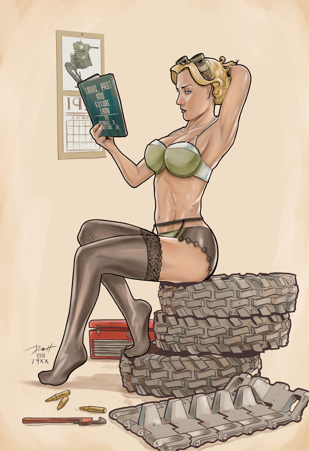 Vera Reading a Book on Tanks