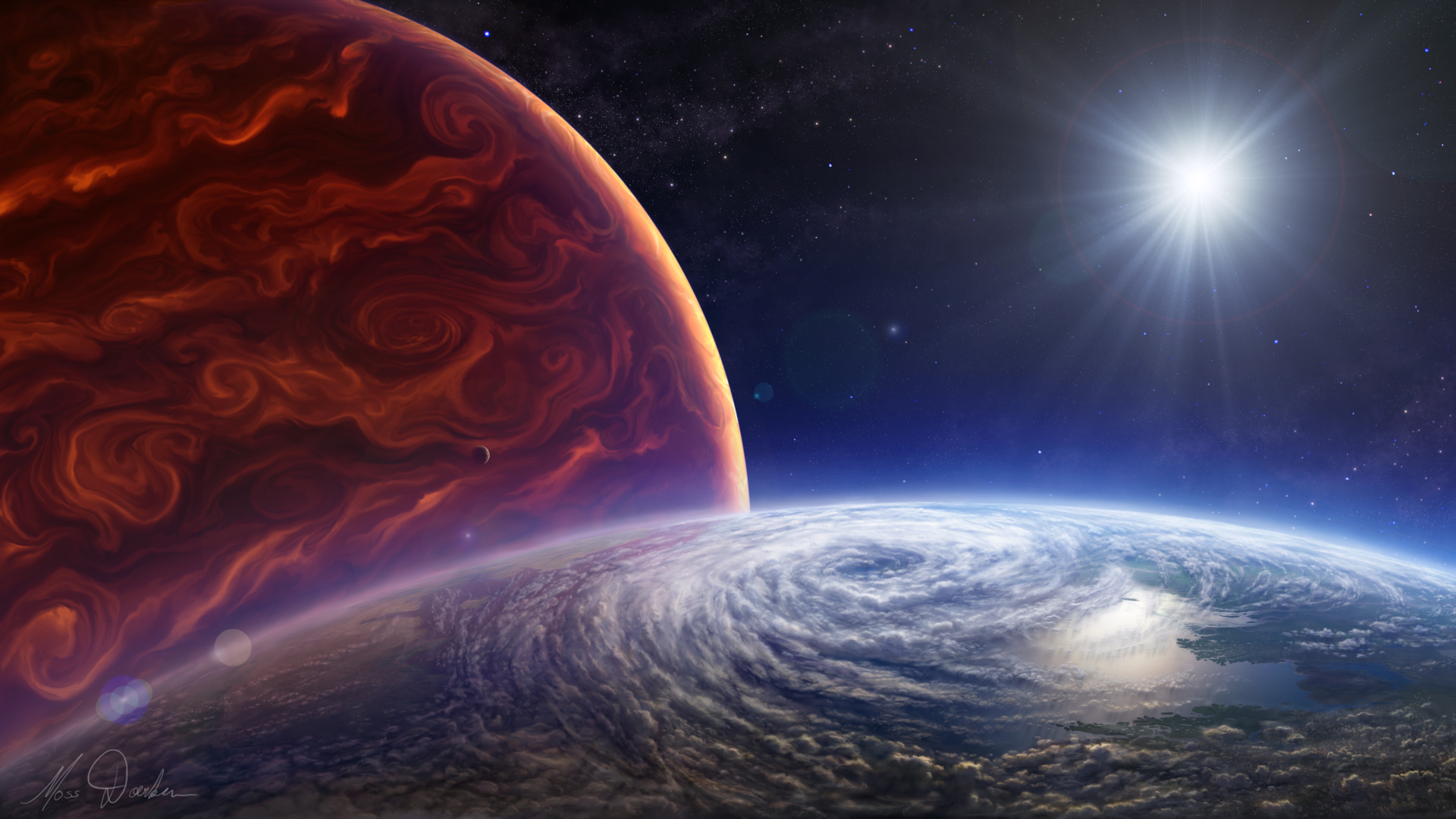 Brown Dwarf and Moon by md9-ca on DeviantArt