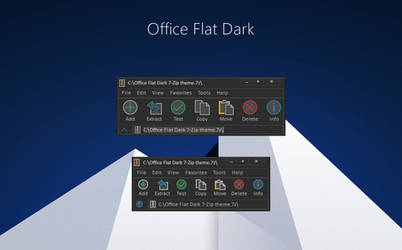 Office Flat Dark 7-Zip theme