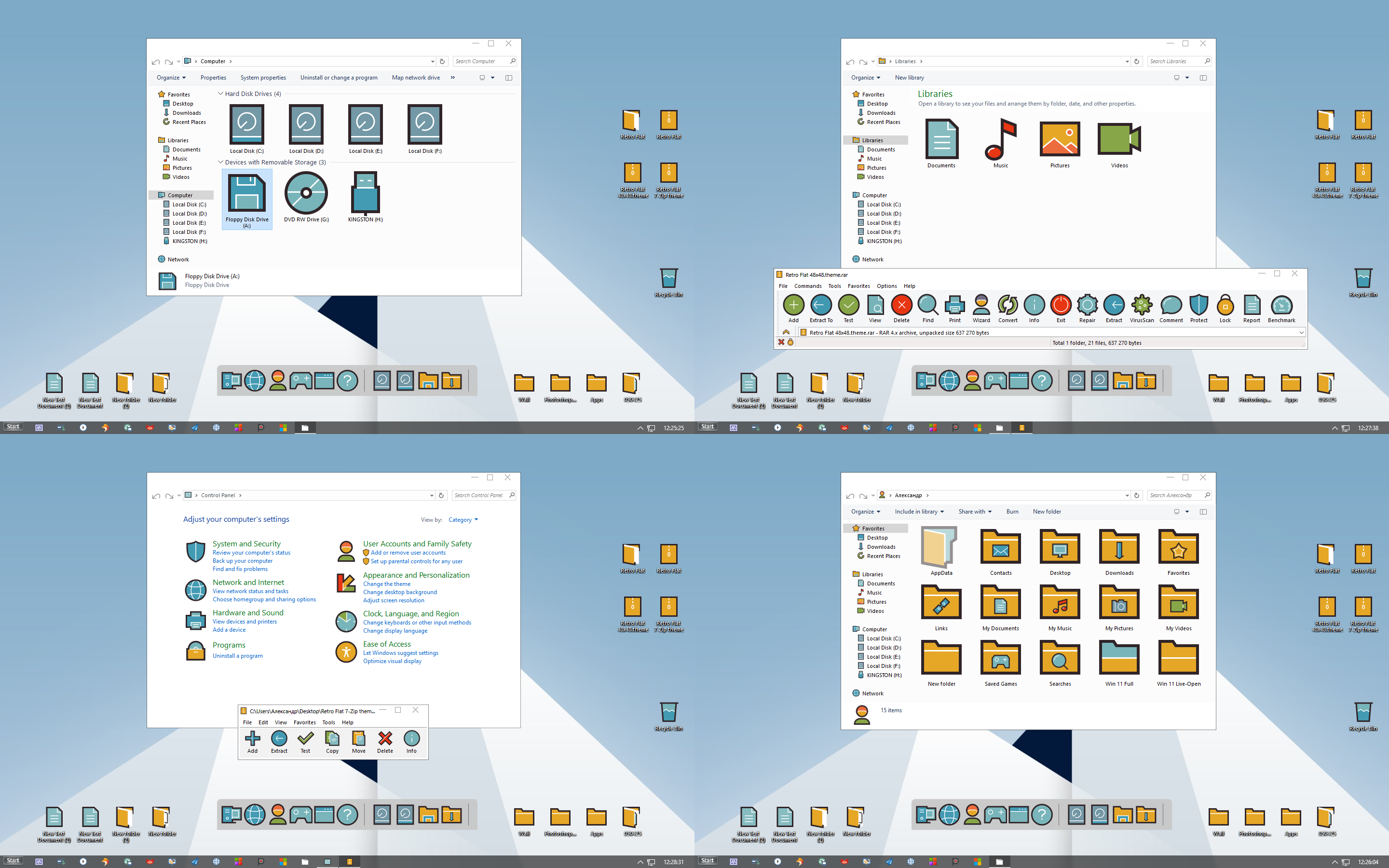 Retro Flat IconPack Installer