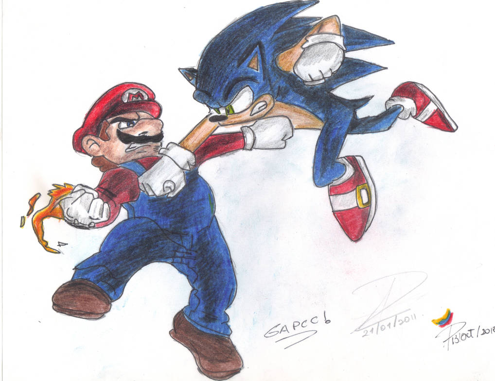 mario vs sonic by gapcc on DeviantArt