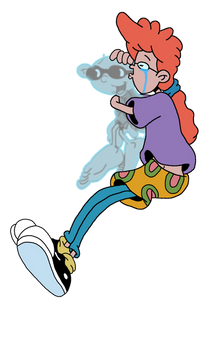 Pepper Ann he says goodbye of Nigel with a kiss