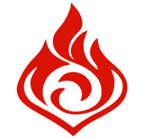 Pyro red logo Genshin