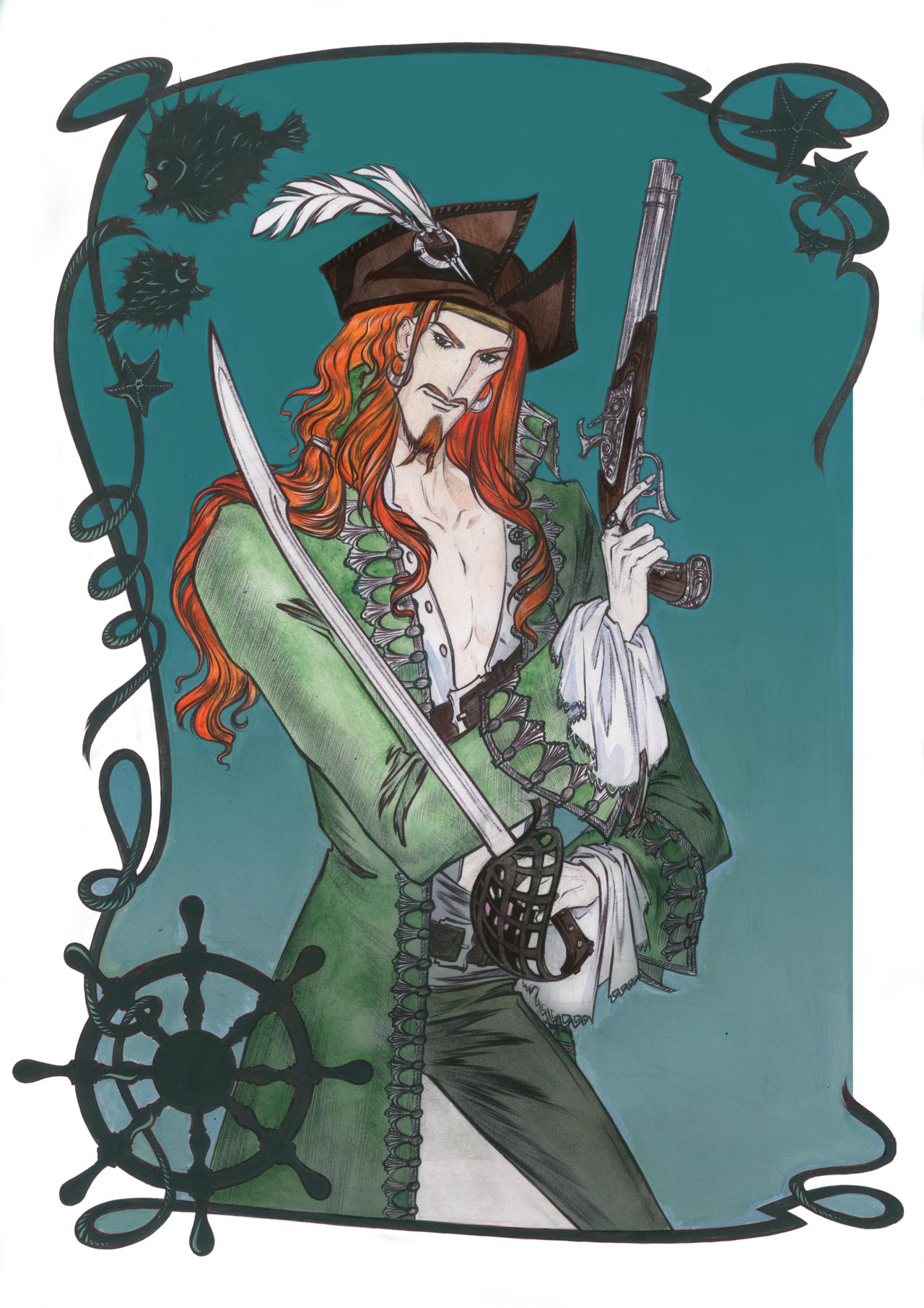 Pirate concept art by EsgileTheBlack on DeviantArt