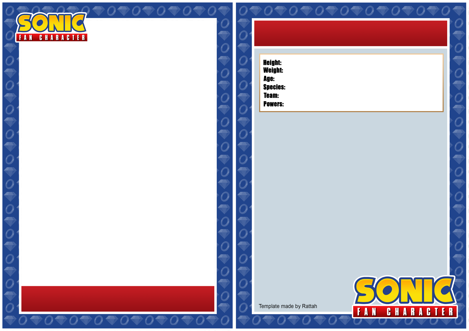IDW SONIC CHARACTER CARD TEMPLATE by Rattah on DeviantArt