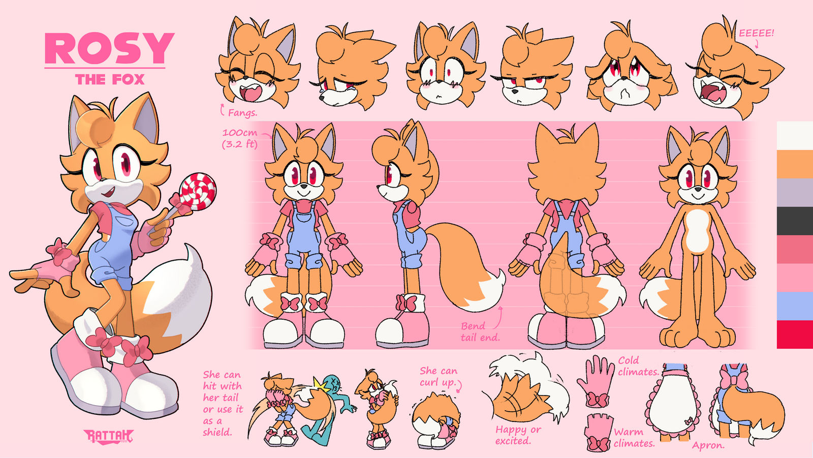 Rot Fox Reference Rosy The Fox Reference sheet 2022 by Rattah on DeviantArt