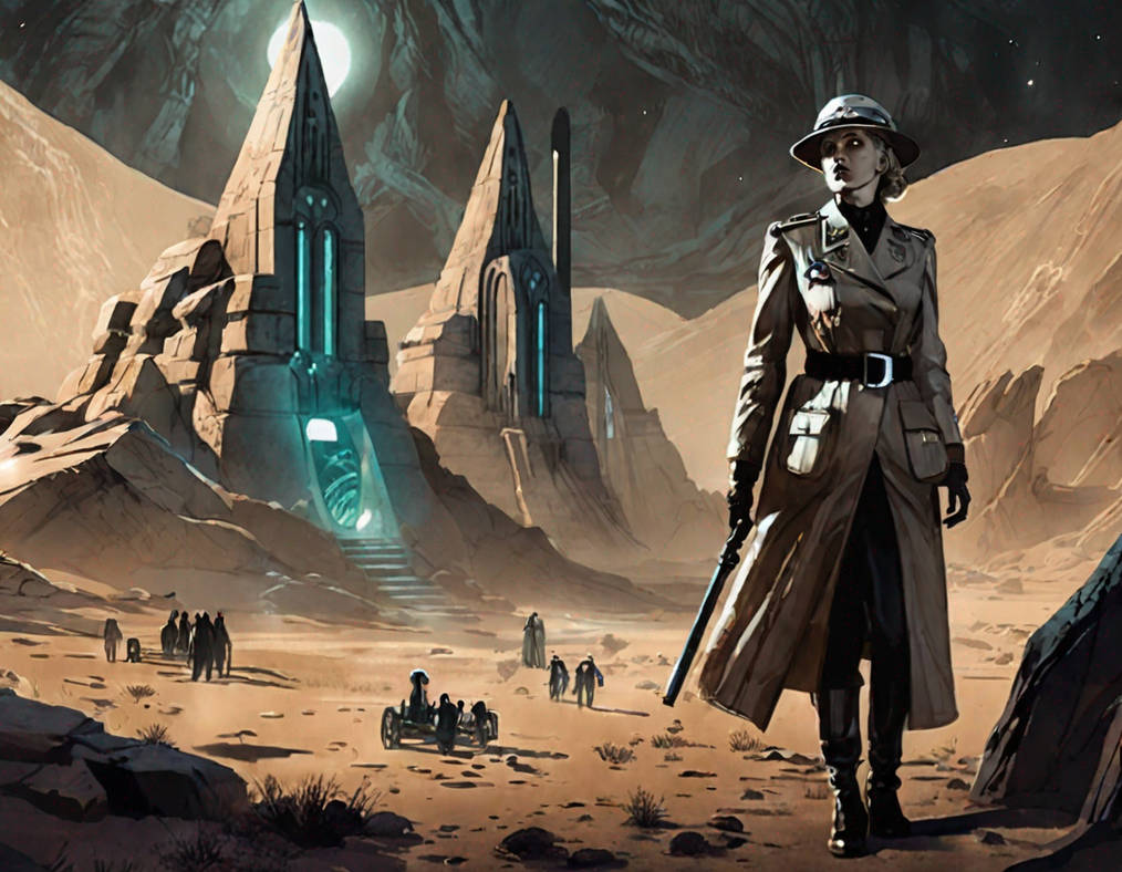 Concept art for a pulp scifi film 1