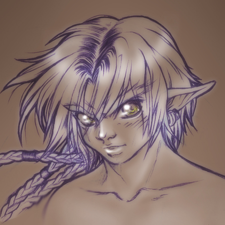 Semi-Elf Sketch Portrait