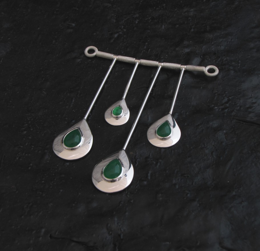 Jade droplet pendant