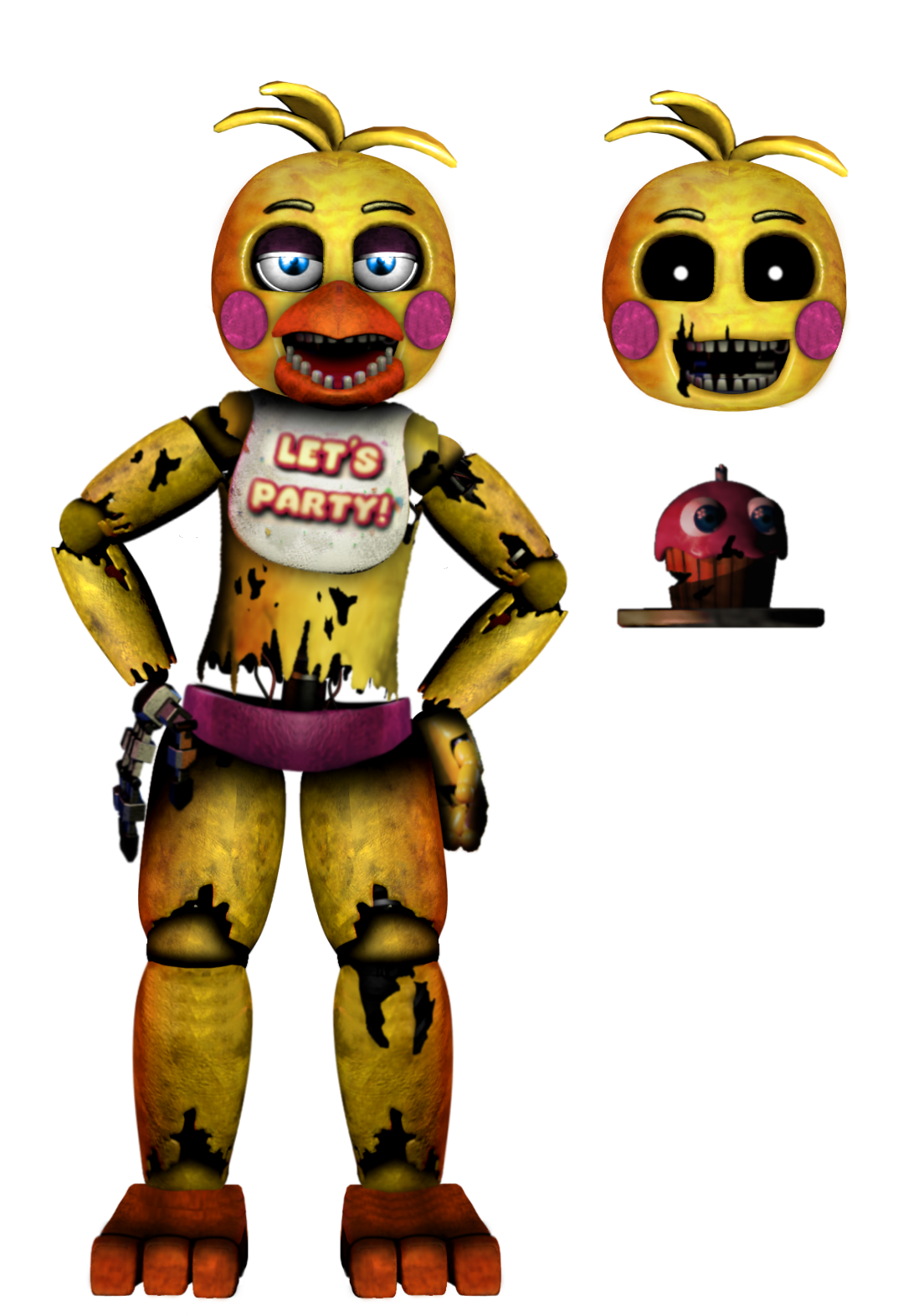 Withered Toy Chica FNAF 2 Style by Leftylol on DeviantArt