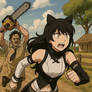 (AI) Leatherface chases Blake