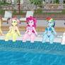 (MMD) Hu-Mane 6 chillaxing by the pool