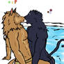 WIP Aru and Suni pool kiss - Free to color