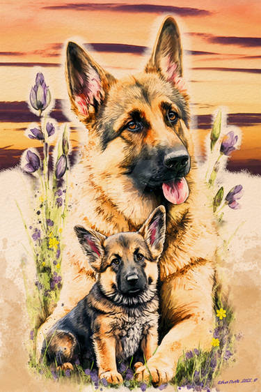Big dog German Shepherd and Sheppy