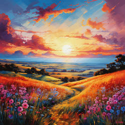 Sunset In The Meadow1