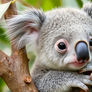 Baby Koala In A Eucalyptus