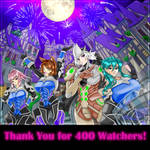 400 Watchers Milestone (Alt. Version) by rambobrosreloadit