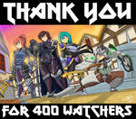 400 Watchers Milestone by rambobrosreloadit